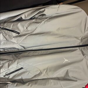 Nike Air Jordan Brooklyn Hike Mike Reflective Draft Jacket in the metallic silve